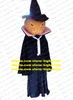 Costume de mascotte de la citrouille brune lugubre Costume Calabaza Cuaurbit Masotte Cartoon Caractère Vêtements bleus adultes n ° 9128 FS