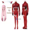 2021 Arling In the Franxx 02 Zero Two Cosplay Costume for Women Halloween Costume Christmas Carnival Tight 3D Printing Bodysuit J220720