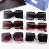 Sunglasses Oversize Square Women Big Frame Sun Glasses Black Fashion Gradient Female Eyeglasses Ornamental Sunglass Vintage Lenses 6 Colors