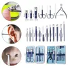 Nail Treatments 7101218PCS Scissors Clippers Set Dead Skin Pliers Cutting Pedicure Knife Groove Manicure Tool 221107