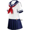 Yandere simulator ayano aishi cosplay kostuums schooluniform jk uniform korte mouwen bovenste rok boog vol sets vrouwen meisjes J220720