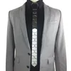 Ensemble cravate GEOMETIE fait à la main maigre hexagonale argent cravate en forme de nid d'abeille cravate pour hommes mode accessoire de mariage bijou de mode3004791