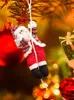 Рождественские украшения 2022 Happy Santa Claus Автоматическое восхождение на веревку для домашнего магазина в помещении.