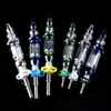 도매 미니 넥타 수집기 키트 담크 담크 10mm 14mm 넥터 수집기 ​​Dab Straw Oil Rigs Micro NC Set Glass Water Pipe Titanium Tip NC18