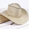 Berretti di berretti di berretto da cowgirl cowboy Western western con corda antivento top jazz per la festa a tema natalizio
