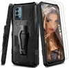 Etui na telefon iPhone 14 13 12 11 PLUS PRO XR XS MAX 8 PLUS z PC TPU 2 warstwy metalowy klips z tyłu wsparcie magnetyczne 4 ochrona rogów ochrona przed uderzeniami i upadkiem