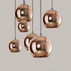 Balcony Pendant Lamp Nordic Plated Glass Ball Bedroom Hanging Light Dining Room Restaurant Chandelier Lighting fixture