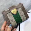 Designer Wallet For Women Leather Ladies Luxury Wallet G Square Designers Purse Heart Buckle Credit Card Holders PVC Purses