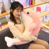 65CM90CM NY KAWAII DOLPHIN PLUSH PALLOW Soft Filled Cartoon Animal Dolphin Filled Pop Bed Pillow Cushion Kids Best Presentered J220729