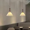 Lampe à suspension vintage en tissu pour table à manger et salon – Lampe LED au design rétro pour éclairage intérieur de chambre, bar et cuisine