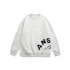 New Women Man Street Sweater Couple Clothes Split Letters Embroidery Crewneck Pullover Autumn Winter Fashion Solid Sweatshirts W243