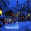 Decorazioni natalizie divertenti Snowball animate Fight Active Light String Frame decorazioni per feste natalizie Giardino da esterno Snow Glowin Dhf9a