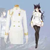 Uwowo Game Azur Lane Line Atago Line Takao Cosplay Costume White Uniore Skirt Heavy Cruiser Sexy Women Dress J220720