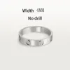 2022 fashion trend titanium steel love ring 5 mm and 4 mm rose gold wedding gift