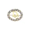 Gold Silber Überzogene Marke Luxurys Design Diamant Brosche Frauen Quasten Kristall Strass Brief Broschen Anzug Pin Mode Schmuck C4868290