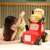 1PC 3045CM Cartoon Cute Tractor Lalka wypełniona PELUCHE Kawaii Car Doll Baby Toddler Toys For Kids Birthday Prezenty J220729