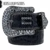 2023 DesignerBelt Simon Cinture per uomo Donna Cintura con diamanti lucidi Nero su nero Blu bianco multicolore123451241725