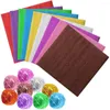 Emballage cadeau 100 pièces bonbons métal gaufrage couleur de cuisson papier d'emballage doré paquet de papier d'aluminium chocolat