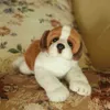 Kawaii Simulation Dog Cuddle Mini Soft Lifelike Dog Kids Cuddly Toy For Ldren Söta foto Props Birthday Present J220729