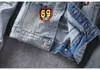 Sweats à capuche pour hommes Sweatshirts polaire Harajuku Casual Rocker GNR Stamp Washed Destroy Fades Vintage Indigo Blue Denim Jacket Rock Sweatshirt Guns N Roses Streetwear