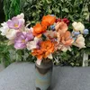 Fiori decorativi 4 teste Fiore di magnolia Seta artificiale Casa Matrimonio Soggiorno Decorazione Ornamenti Composizione floreale Falso