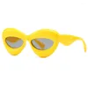 Gafas de sol Retro de gran tamaño ovaladas de lujo para hombre, gafas de sol de diseñador de marca para mujer, gafas de sol de ojo de gato a la moda