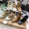 Classic Mini Lace-Up Ankle Boots Australian Padded Snow Boot Designer Fashion Men Women Sneakers Waterproof Cold Weather Shoes