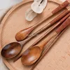 Dinnerware Sets Environmental Protection Japanese Portable Wooden Chopsticks Spoon Set Natural Tableware