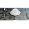 Tafelmatten Tuuth 4pcs/Set Dinner Placemat PVC Dining Mat Teslin 45 30 cm Coasters Waterdicht Decor Desistent Slip-resistente kussen