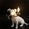 Tafellampen hars honden bureau lamp creatief huisdierdecoratie woonkamer slaapkamer verjaardag cadeau accessoires