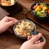 Skålar japansk grossist små keramiska soppskålar hem dessert skål retro bordsartiklar ris skål grossist