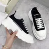 Designer Boots Tread Slick Boot Women Canvas Sneaker Casual schoenen Aankomst. Hoge drievoudige zwarte Wit Scarpe Royal Chaussures Blue Pink Red Schuhe