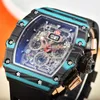 2023 6-pin automatic watch men's watch luxury full-featured quartz watch silicone strap gift 147