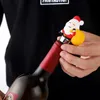 2022 new fashion Cartoon Santa Wine Stoppers Bar Tools Christmas Party Decorations Metal Champagne Wine Corks Bottle Opener