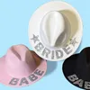 Berets 28TF Bride Fedora Cowboy Hat Bachelorette Party For Bridal Mrs Cowgirl