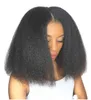 Haar-Spitze-Perücken für Damen, gespalten, kurz, gerade, Yaki-Chemiefaser-Perücke