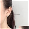 Stud Stud Enosola 925 Sterling Sier Earring Fashion Wave Pattern Zircon Ear Buckle Bone Heart Ring Simple Women Girl Jewelry Drop De Dhr73