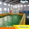 Playhouse& Swings Commercial Inflatable Football Field PVC Air Football Pitch Sports Game Soap Soccer Stadium With Blowers