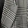 Damespakken Lolipomme 2022 Spring plaid blazer vrouwen dubbele borsten oversized jas mujer lange mouw outfit kantoor dame elegant werk