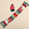Noel Eşarp Şapkası Şarap Şişesi Dekorlar Küçük Şapkalar Eşarplar El Sanatları Mini Yün Kapağı Küçük Eşarp Noel Baba Elk Kardan Adam Dekor