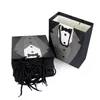 Gift Wrap 5pc Wedding Groomsmen Tuxedo Bags Father Birthday Paper Bag With Handle Party Bridesmaid