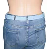 Bälten 7 färger spännefritt midjebälte för jeans byxor ingen spänne stretch elastiska kvinnor/män