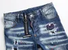 Europäische Marke DS Jeans Hosen Persönlichkeit Mode Männer Slim Stretch Reißverschluss Ahornblatt neue Jeanshosen beiläufige lose Jungenhose Hosen für Männer