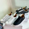 Dress Shoes spring new leather casual board thick soles color blocking Koujia small white shoes women round head shallow mouth lace up single