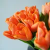 장식용 꽃 1pcs Pu Tulip 인공 꽃 진짜 터치 부케 웨딩 장식 홈 파티 장식을위한 가짜