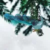 Christmas Decorations Simulation Peacock Decor Home Hanging Ornaments Ribbon Clip 30.5cm Natural Feathers Plastic Realistic Long Tail Bird