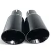 1 PC Car Muffler Glossy Black Stainless Steel Universal Exhaust System End pipe Car Tip For Mazda BMW Benz Audi VW