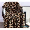 Delicate Knitted Leopard Print Blankets Winter Warm Faux Fur Microfiber Stich Plaid Bedspread Fluffy Adult Blanket