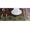 Tapetes de mesa TUUTH 4 Pçs/set Jantar Placemat Pvc Tapete de Jantar Teslin 45 30 CM Coasters Decoração À Prova D 'Água Pano Almofada Antiderrapante