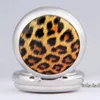 Pocket Watches Leopard Cover Design Mini Watch Silver Delicate Mirror Stylish Lady Gift Quartz